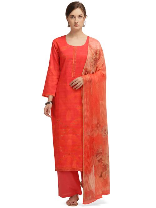 digital print unstitched suit - 17578120 - Very Small Image - 1