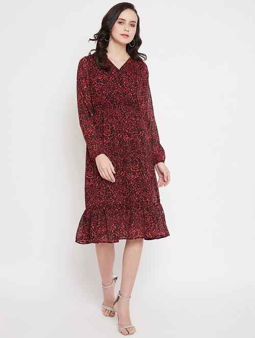 animal print a-line dress - 17578744 - Very Small Image - 1