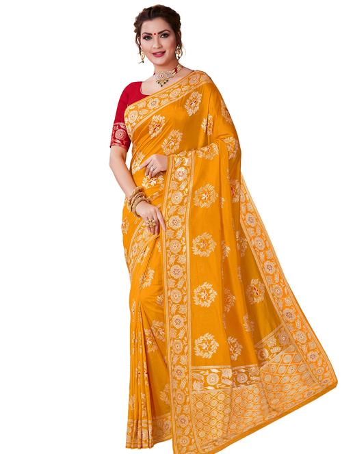 zari woven saree with blouse - 17579533 - Very Small Image - 1