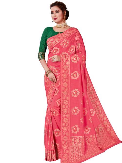 zari woven saree with blouse - 17579535 - Very Small Image - 1