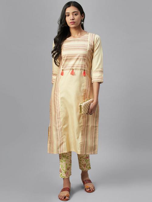 women's straight kurta - 17579748 - Very Small Image - 1