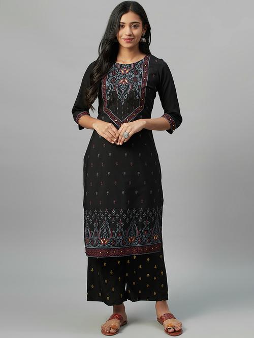 women's straight kurta - 17579777 - Very Small Image - 1