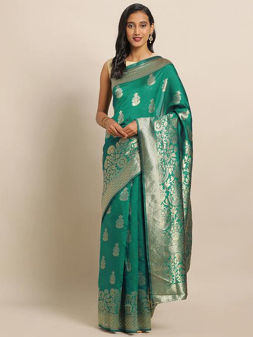 jacquard kanjivaram saree - 17579861 - Very Small Image - 1