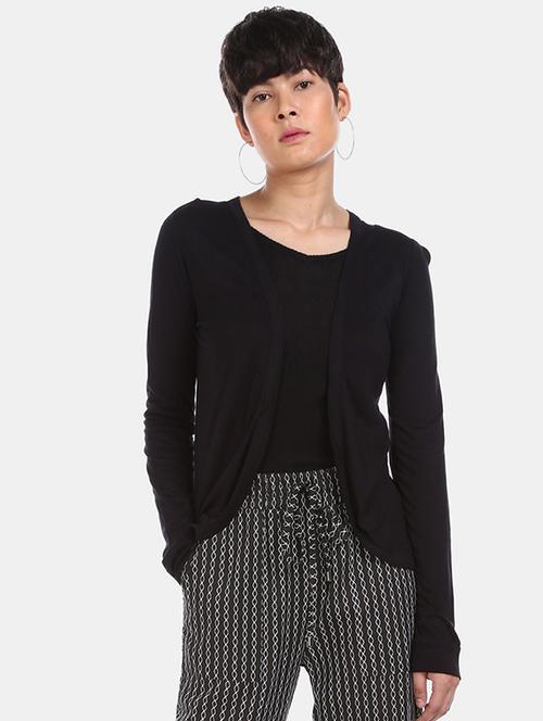long sleeved solid shrug - 17580306 - Very Small Image - 1