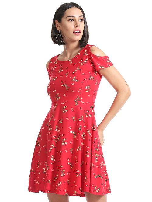 cold shoulder floral dress - 17580376 - Very Small Image - 1