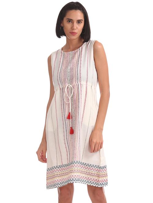 drawstring wait a-line dress - 17580399 - Very Small Image - 1