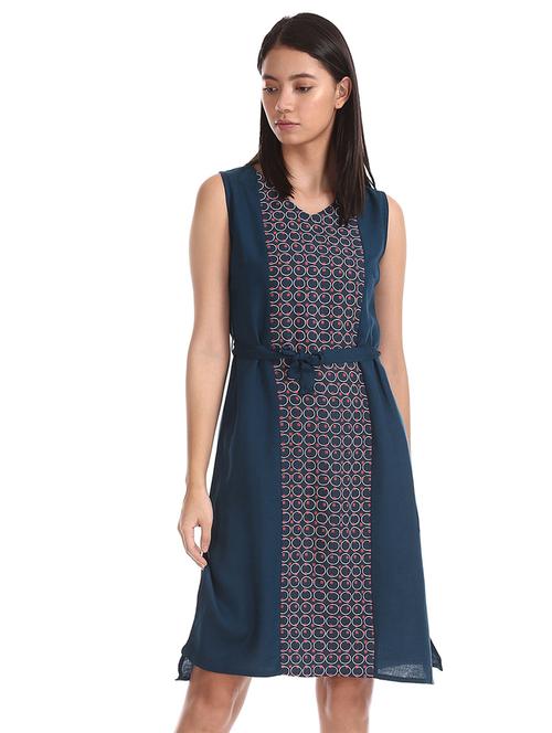 tie front a-line dress - 17580400 - Very Small Image - 1