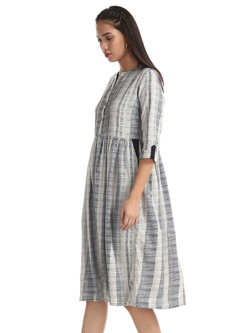 grey rayon aline dress - 17580482 - Very Small Image - 1