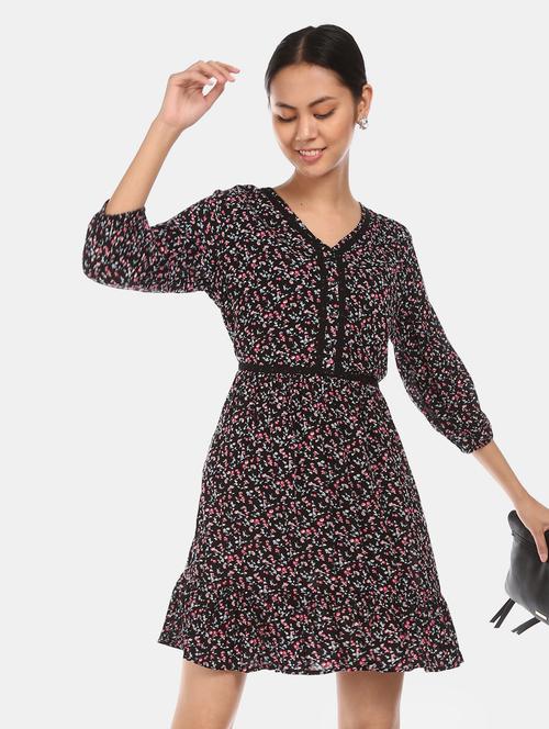 v neck a-line dress - 17580557 - Very Small Image - 1