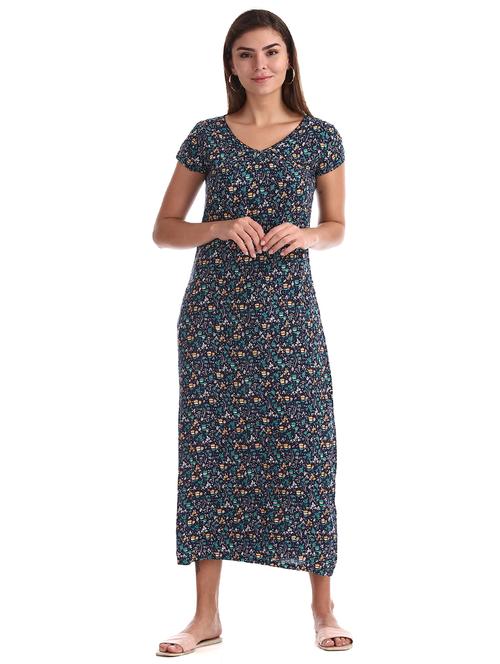 v-neck floral maxi dress - 17580761 - Very Small Image - 1
