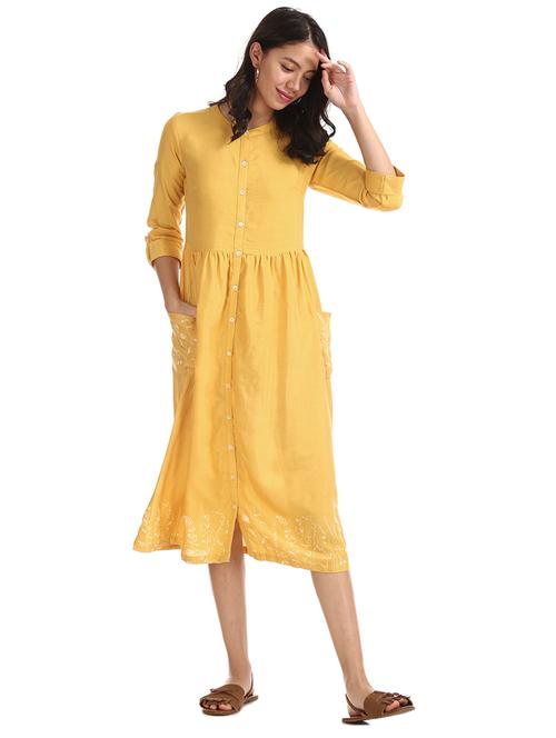 pocket detail a-line dress - 17580853 - Very Small Image - 1