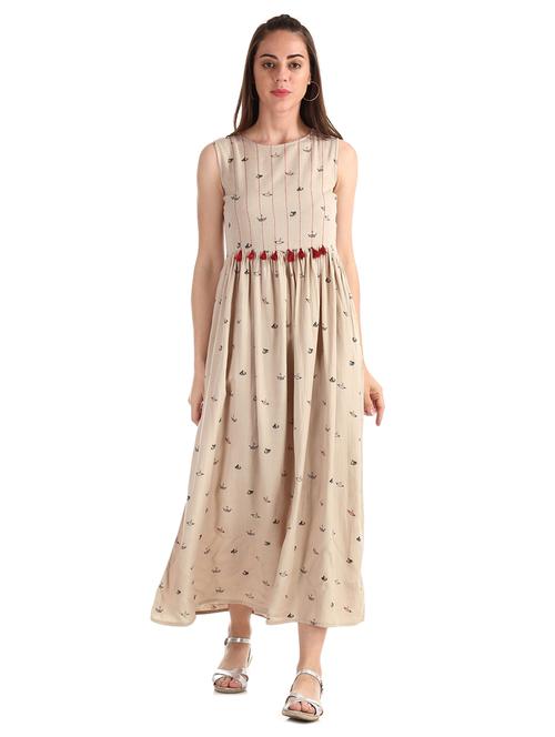 embroidered maxi ethnic dress - 17580861 - Very Small Image - 1