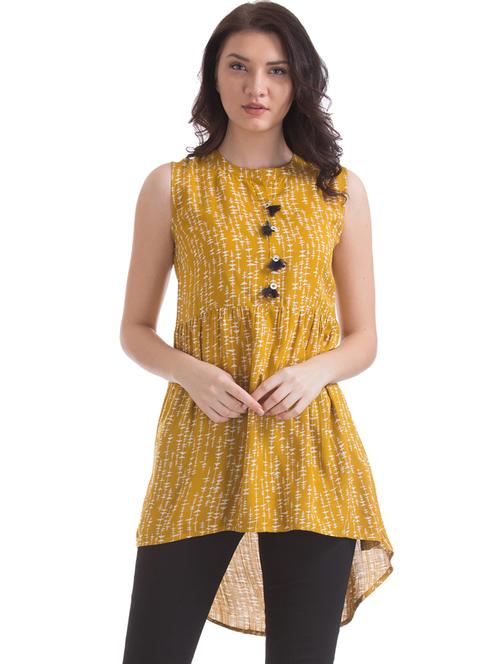 high low printed tunic - 17581121 - Very Small Image - 1
