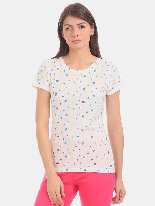 round neck printed tee - 17581128 - Very Small Image - 1