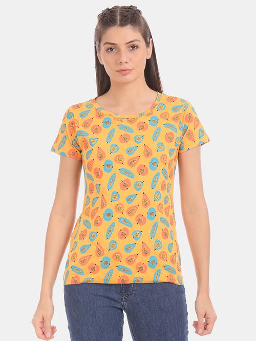 round neck printed tee - 17581133 - Very Small Image - 1