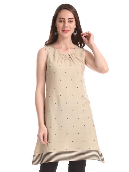 round neck printed tunic - 17581153 - Very Small Image - 1