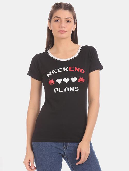 round neck graphic tee - 17581159 - Very Small Image - 1