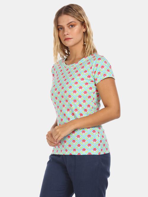 round neck printed tee - 17581274 - Very Small Image - 1