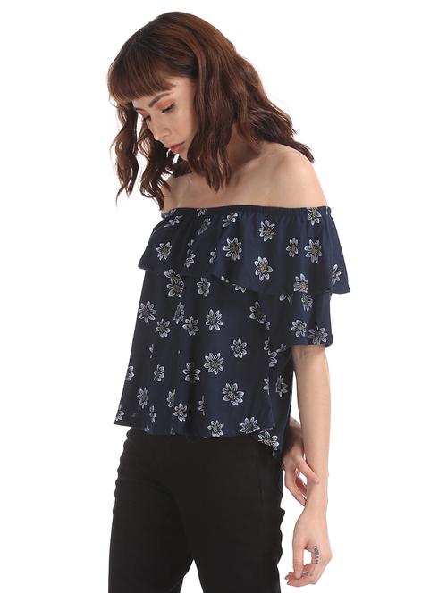 off shoulder floral top - 17581603 - Very Small Image - 1