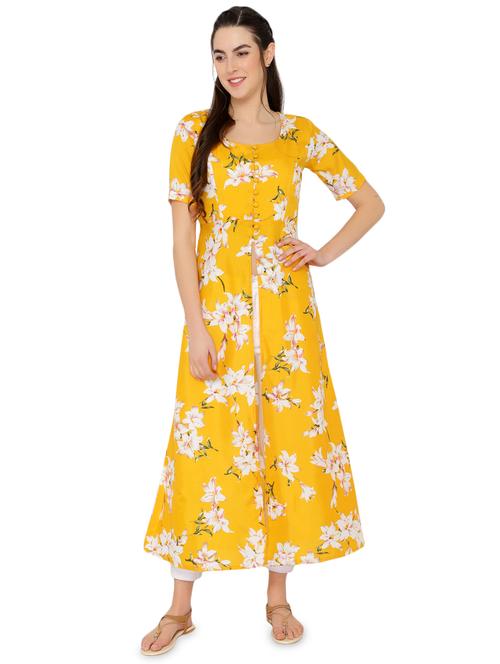floral high slit kurta - 17582070 - Very Small Image - 1