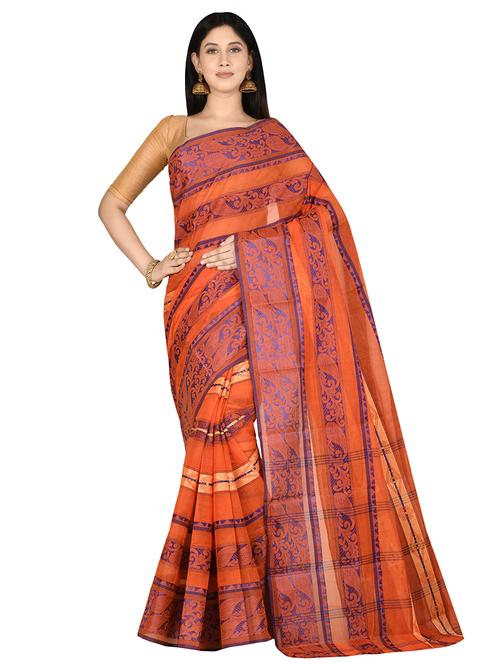 self design tant saree - 17582820 - Very Small Image - 1