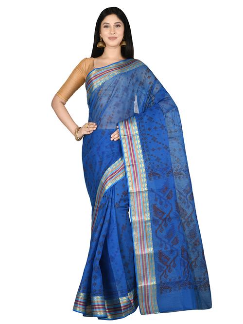 self design tant saree - 17582832 - Very Small Image - 1