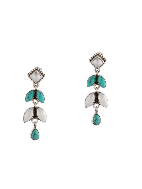 silver drop earring - 17583043 - Very Small Image - 1