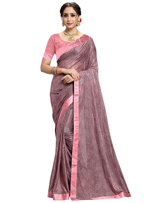tonal embroidered saree with blouse - 17583846 - Very Small Image - 1