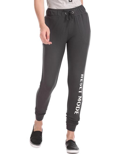 drawstring waist printed track pant - 17584439 - Very Small Image - 1