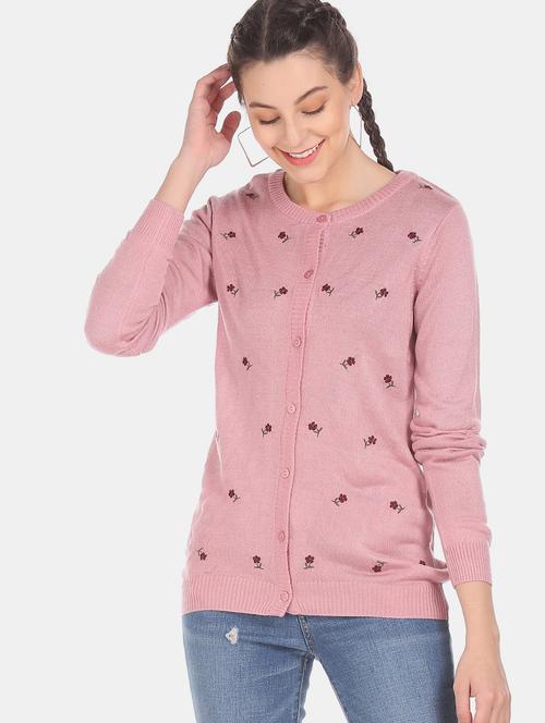 pink acrylic cardigan - 17584542 - Very Small Image - 1