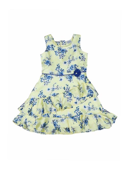 yellow satin frock - 17585058 - Very Small Image - 1