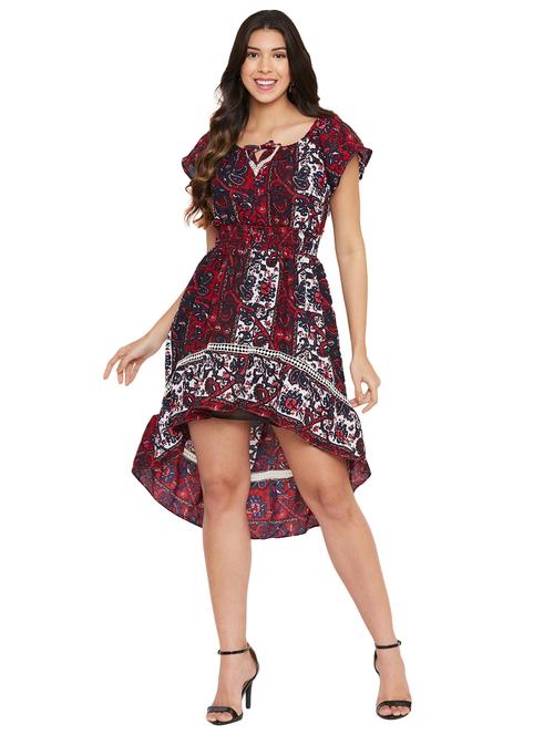 floral asymmetric dress - 17585240 - Very Small Image - 1