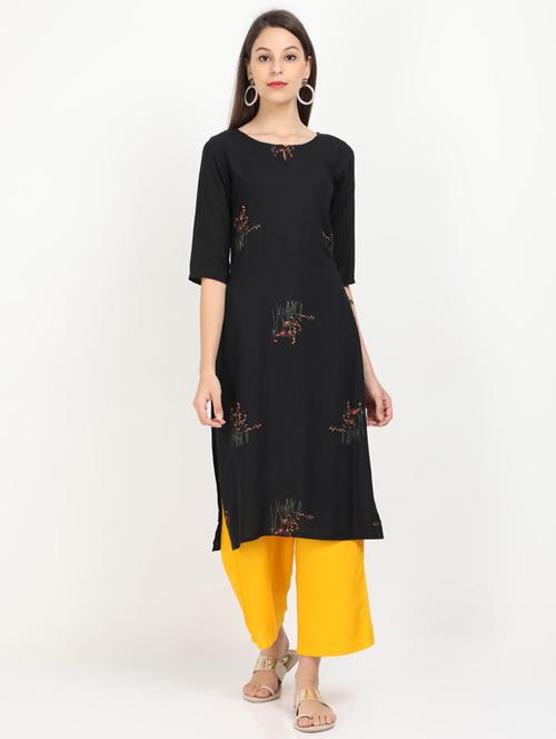 printed straight kurta - 17585402 - Very Small Image - 1