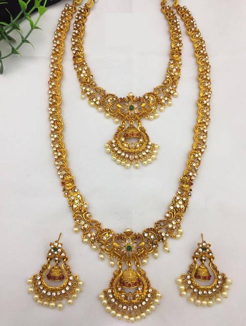 gold zinc combo necklace - 17585433 - Very Small Image - 1