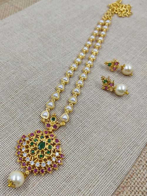 gold zinc short necklace - 17585471 - Very Small Image - 1