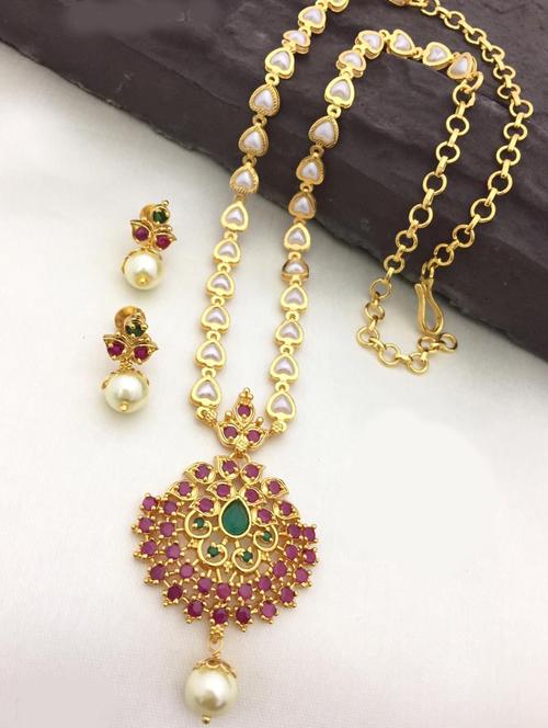 gold zinc short necklace - 17585473 - Very Small Image - 1