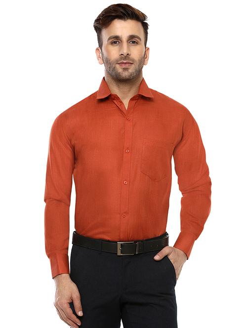 red solid formal shirt - 17585797 - Very Small Image - 1