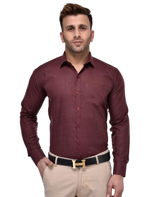 mens solids formal shirt - 17585836 - Very Small Image - 1