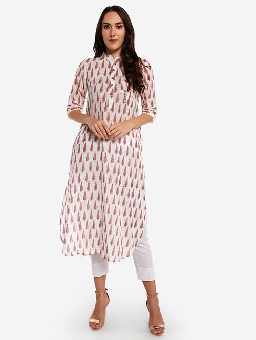printed straight kurta - 17586020 - Very Small Image - 1