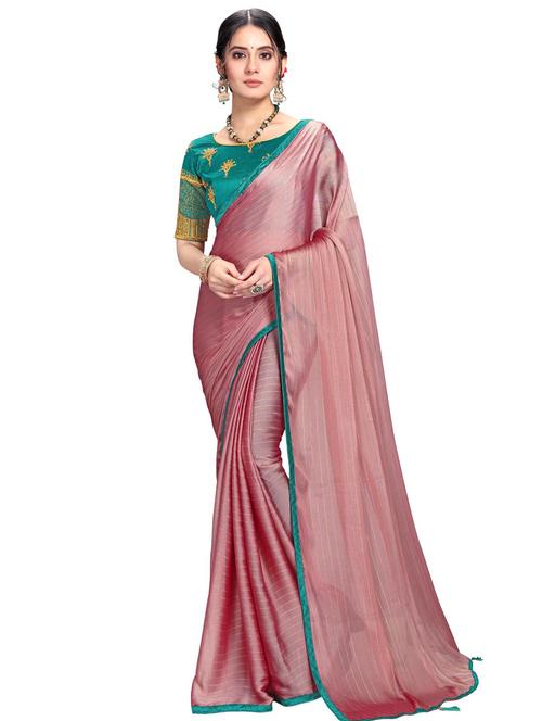 lace bordered woven saree with blouse - 17586068 - Very Small Image - 1