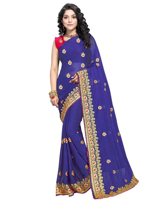 embroidered woven saree - 17586070 - Very Small Image - 1