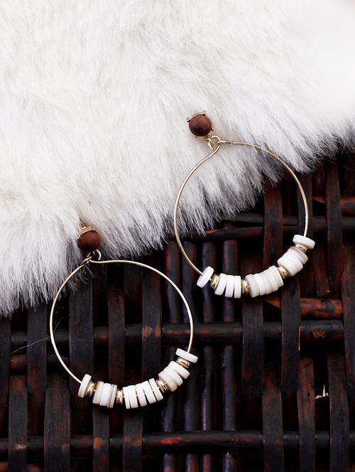 white metal drop earring - 17586975 - Very Small Image - 1