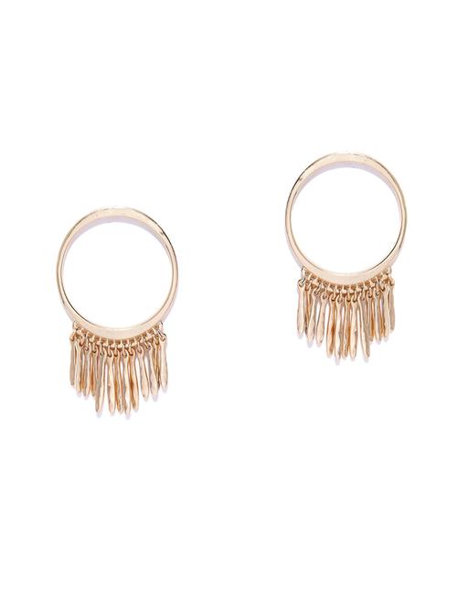 gold metal drop earring - 17586996 - Very Small Image - 1