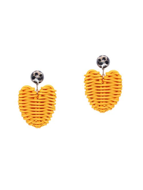 yellow metal drop earring - 17587026 - Very Small Image - 1