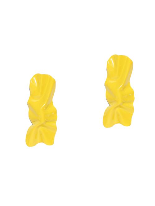 yellow metal drop earring - 17587029 - Very Small Image - 1