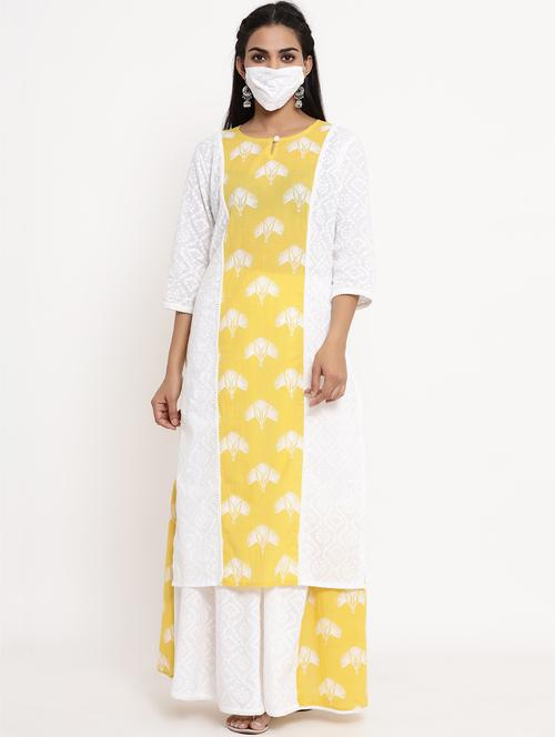 printed kurta skirt set - 17587093 - Very Small Image - 1