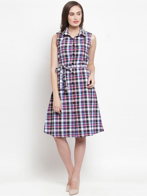 tie front checkered dress - 17588223 - Very Small Image - 1