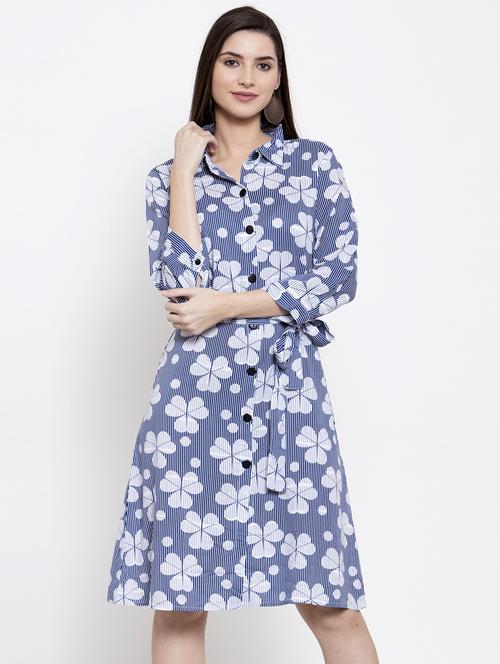 tie front floral dress - 17588235 - Very Small Image - 1