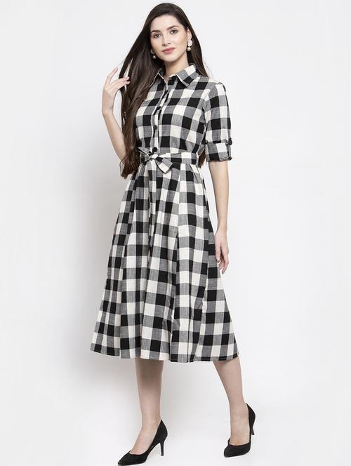 tie front checkered dress - 17588237 - Very Small Image - 1