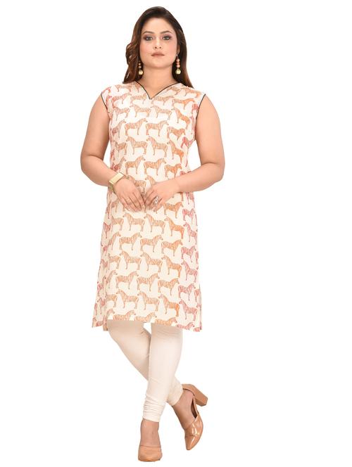 conversational printed straight kurta - 17588740 - Very Small Image - 1